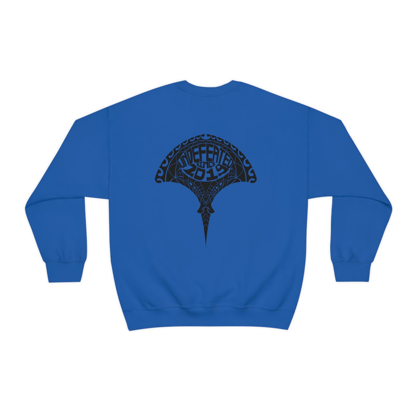 Stingrays Crewneck Sweatshirt Black Design Front and Back