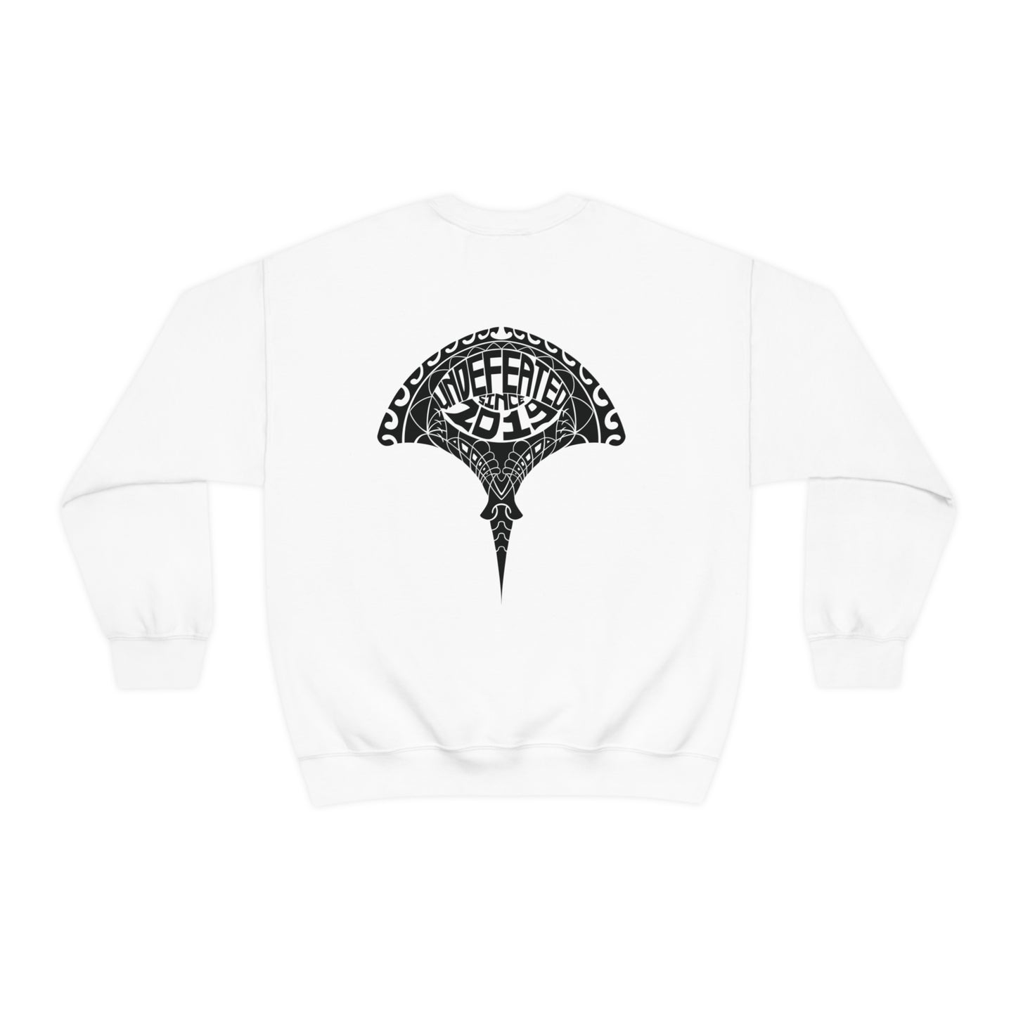 Stingrays Crewneck Sweatshirt Black Design Front and Back