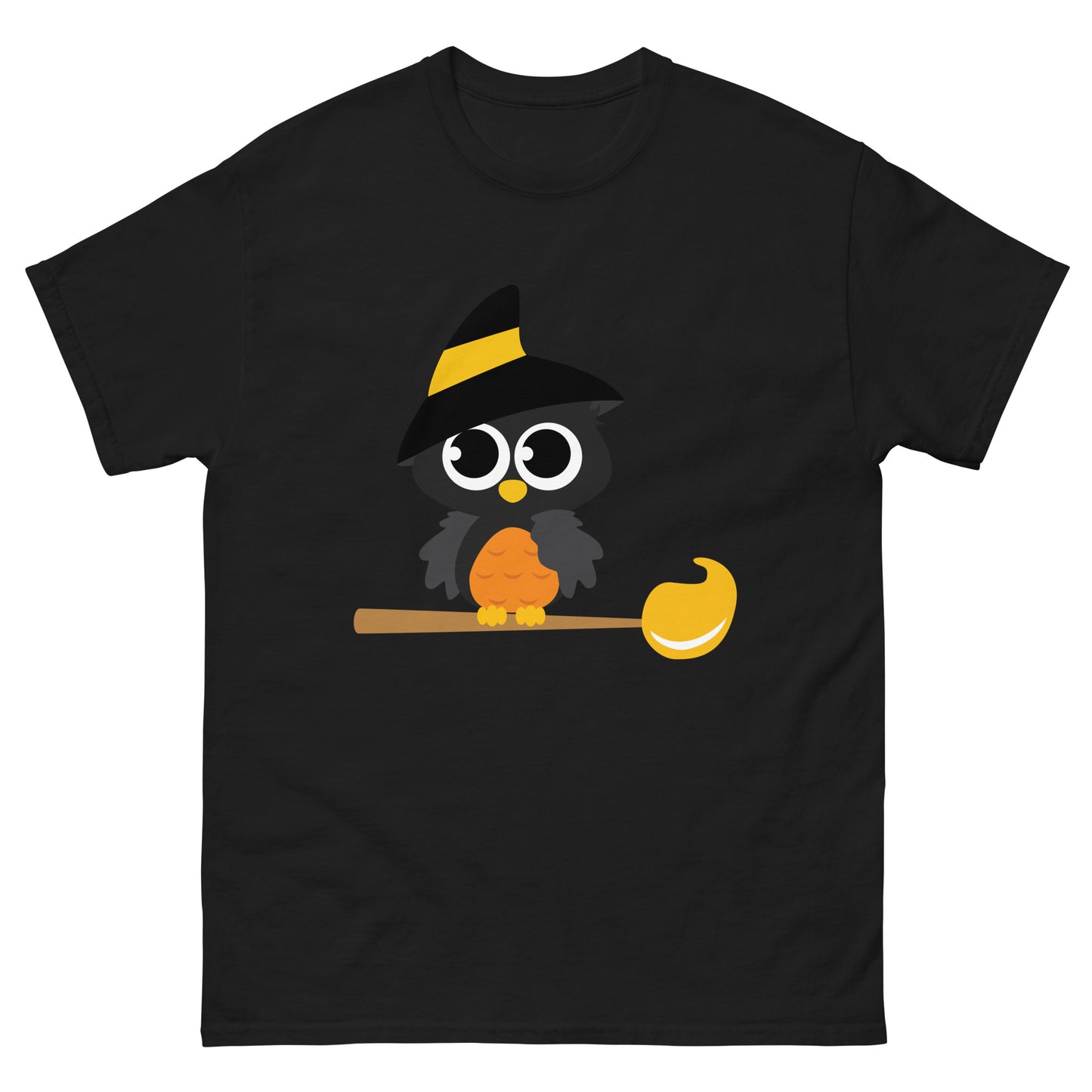 Halloween Owl on a Broom Tee