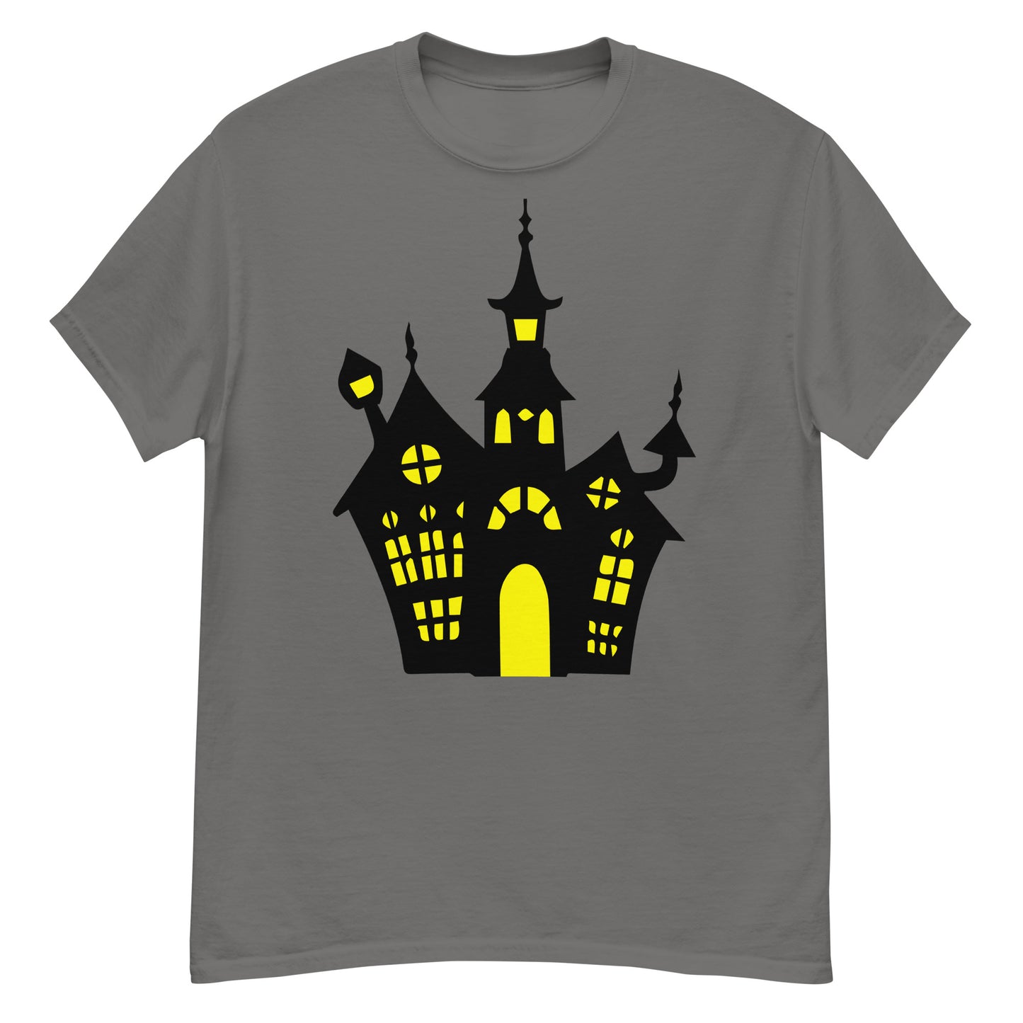Halloween haunted house adult tee