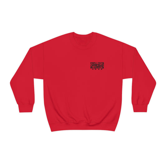 Stingrays Crewneck Sweatshirt Black Design Front and Back